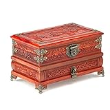 Questo portagioie da donna è realizzato in legno di qualità rustica, robusto e durevole. Mantiene bene i tuoi gioielli contro graffi e danni. Perfetto for eliminare disordine e grovigli.