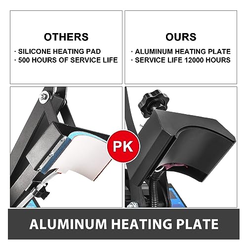 Prensa térmica para gorra 5.5 X 3.5 pulg neumática miniatura 2