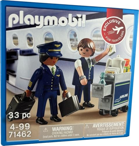 PLAYMOBIL - 71462 - Pilotin + Flugbegleiter Set - 33pc - Exclusive for...