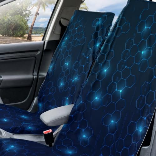 Image of Hahafelt 2 Pack Car Seat Towel Cover with Storage Bag, Hexagonal
