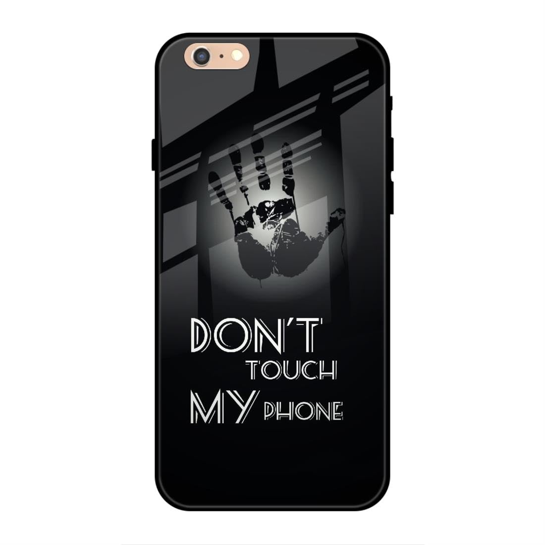 SmashItUp Don't Touch My Phone Designer Printed Glass Case Mobile Back Cover for iPhone 6 Plus (TPU+Glass)