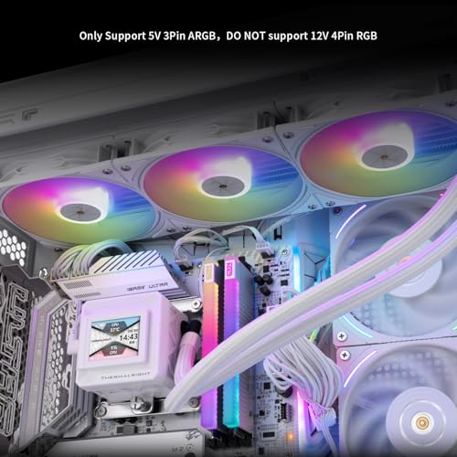 Image of Thermalright FW360 SE ARGB White CPU AIO Cooler,PC 360 Specification Water Cooler System,IPS LCD Screen with 320 * 240 Resolution,for AM5,Intel LGA1700 /1851,CPU Cooler Comes with 2-inch LCD Display