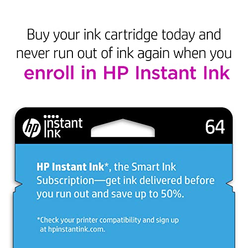 Original-HP-64-Black-Ink-Cartridge-Works-with-HP-ENVY-Inspire-7950e-ENVY-Photo-6200-7100-7800-Tango-Series-Eligible-for-Instant-Ink-N9J90AN
