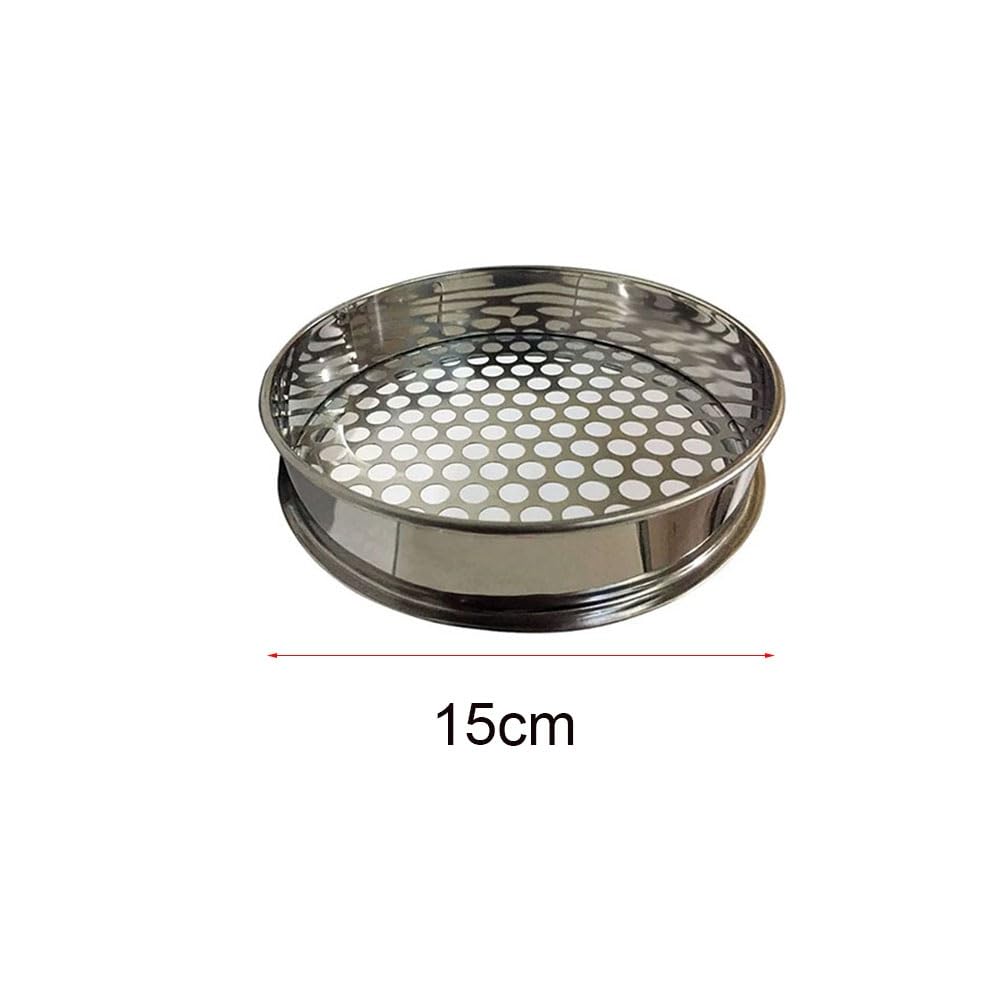 Tamiz SUS redondo de 15 cm - Colador de malla de 1-50 mm for líquidos, polvos y granos(2mm)
