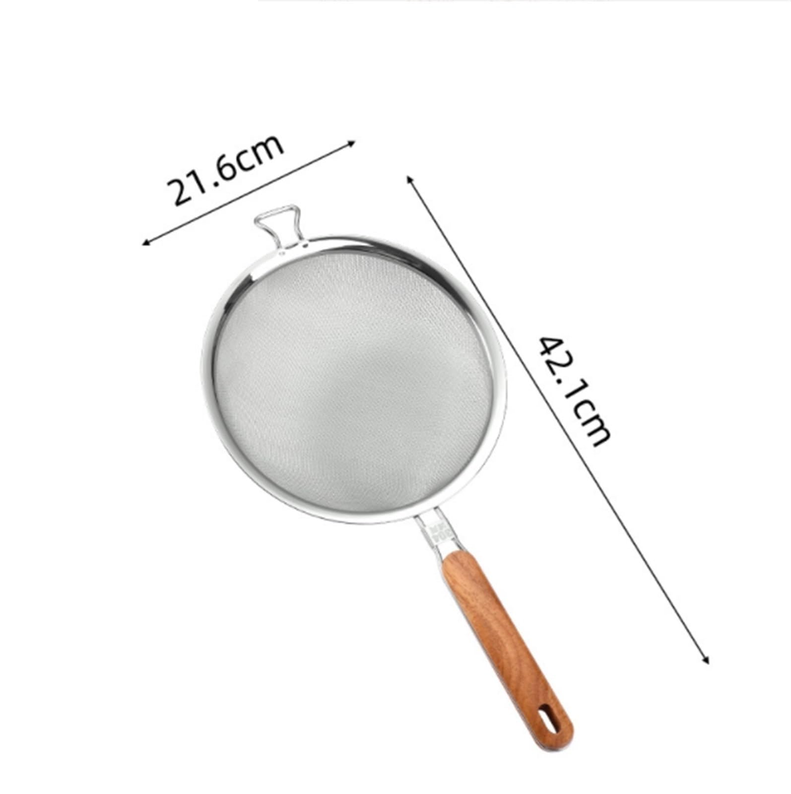 Espumadera, Cuchara Ranurada Colador De Pasta Cesta De Cocina Herramientas De Cocina Mango De Madera Antiescaldado Cuchara Coladora(42cm)