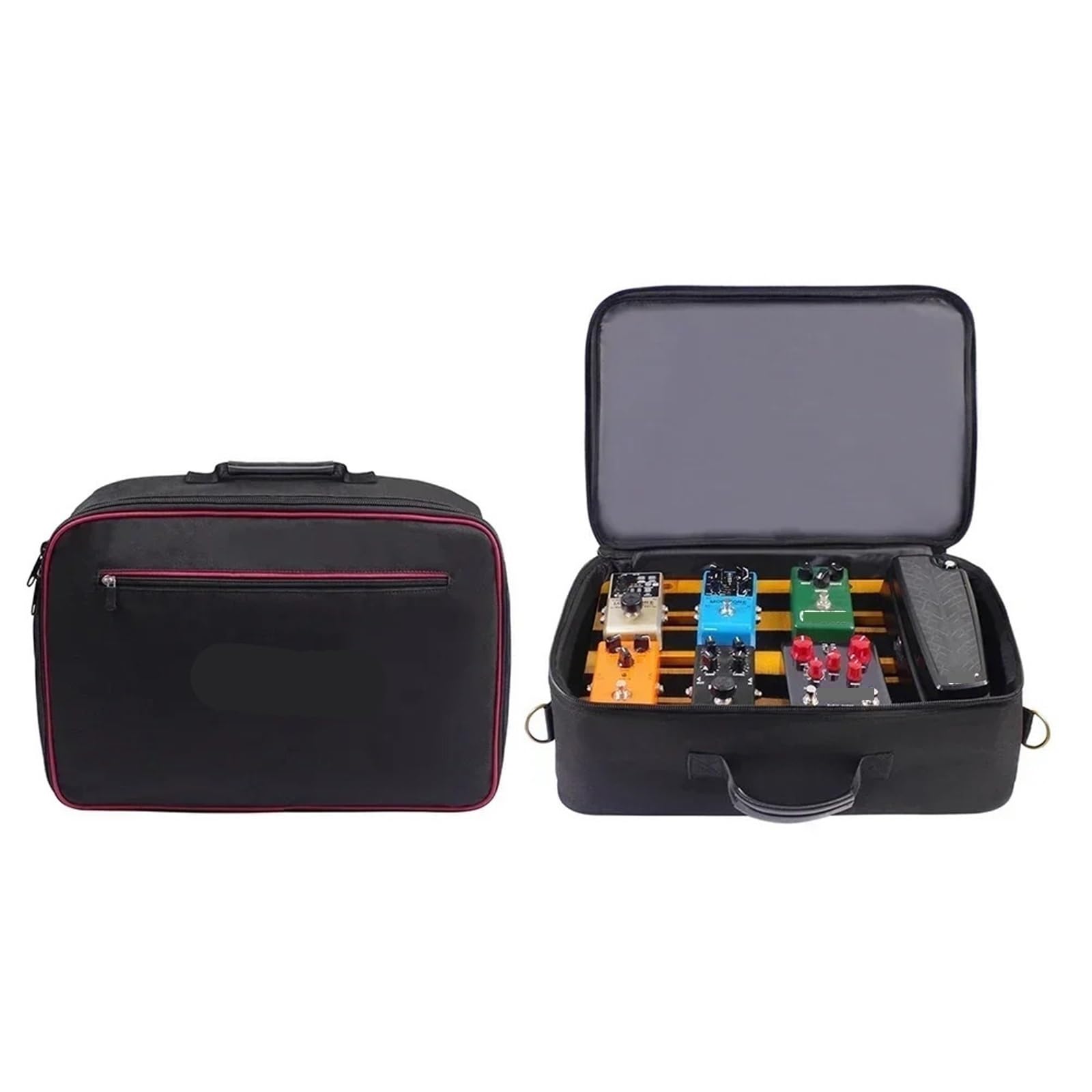 Bolsa Para Pedal De Guitarra Tablero de Pedal de efectos de guitarra eléctrica, bolsa de almacenamiento con cremalleras, funda de transporte portátil, piezas de tela Oxford(M)