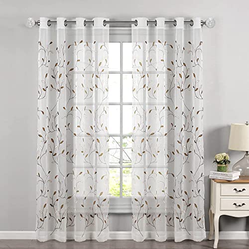 Wayolte Round Crystal Bubble Ball Curtain Rod Finial For 1 Or 7/8 Inch With Specification 1/4” - 20 Unc Screws Curtain Rods, Set Of Two, Brushed Nickel #TOP5