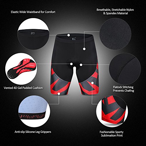 mewmewcat shorts de ciclismo,Calções de Ciclismo dos homens 4D Gel Acolchoado Bicicleta Equitação Me