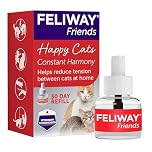 FELIWAY Friends 30 Day Cat Calming Odourless Refill for Pheromone Diffuser, 48ml - Helps create harmony in multi cat households, Veterinary Recommended, Drug-free, Clinically Proven