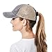 YAMEE Gorra de béisbol para Mujer | Cola de Caballo Gorra Béisbol | Clásica Ajustable Malla Sombrero | Sombrero de Playa | Sombrero antisol Hombre (Circunferencia de la Cabeza: 57-58 cm)