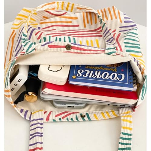 Retro Corduroy Large-Capacity Tote Bag Shoulder Bag Casual Large-Capacity Shopping Bag4