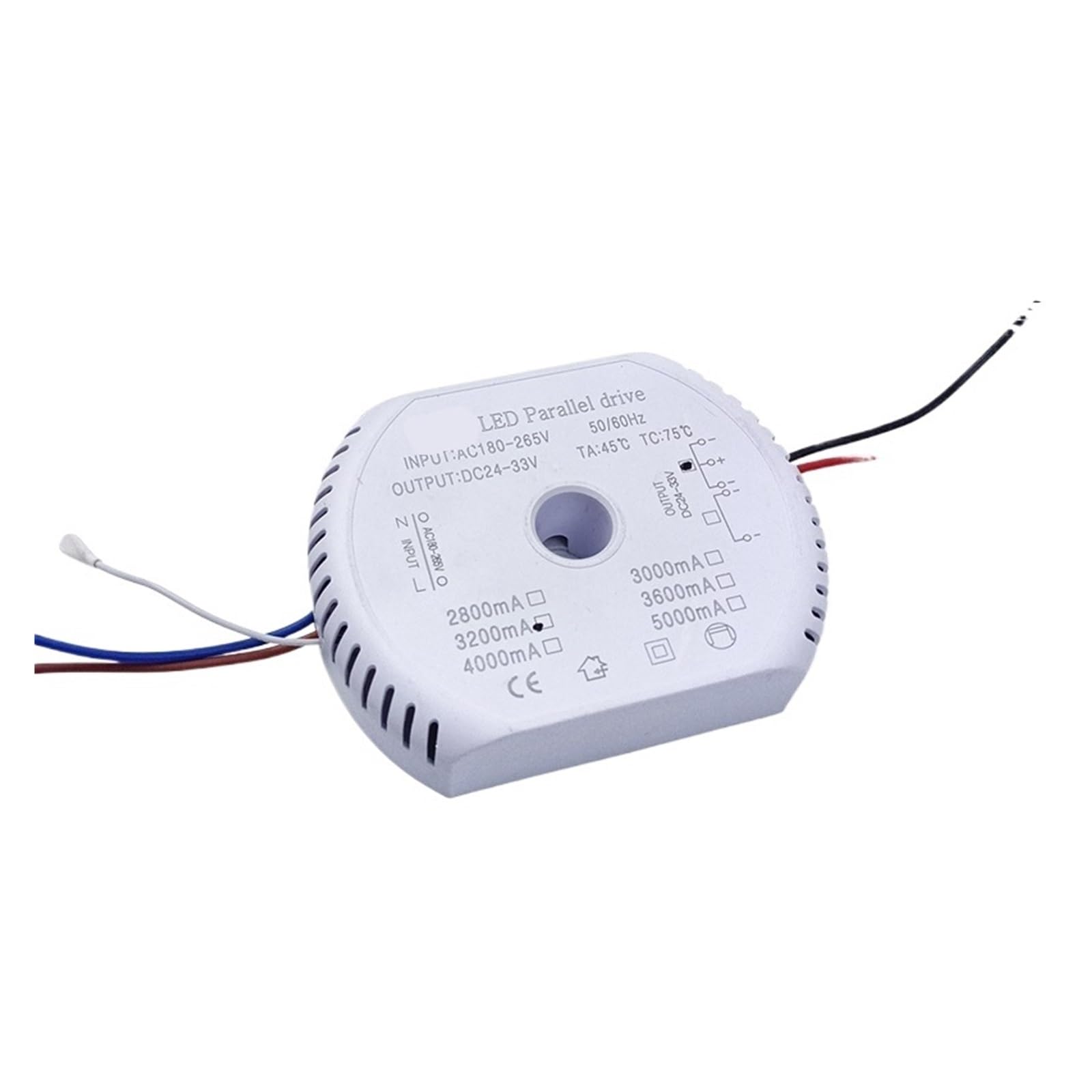 Led lamp Power Driver Intelligent dimming Two-Wire Three-Color dimming Brightness Transformer (Color : 3 Wire Circular 2.8A80-100W)