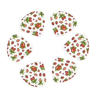 Lot de 12 médiators tendance et durables en forme de feuille de fraise pour ukulélé guitare électrique basse - Les Beatles, Paul McCartney, John Lennon, RIngo Starr, George Harrison Lot de 12 médiators tendance et durables en forme de feuille de fraise pour ukulélé guitare électrique basse – Image 2
