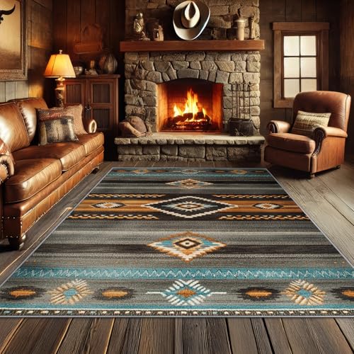 Tapete decorativo 8x10 Navajo para sala y dormitorio miniatura 2
