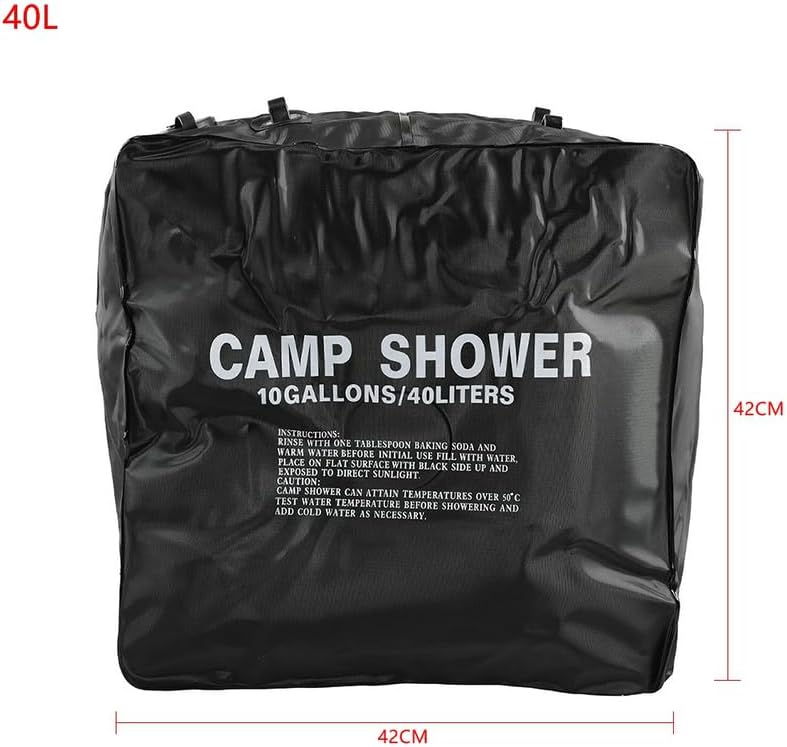VIGAN 20L/40L Foldable Camp Shower Bag PVC Outdoor Shower Bag Portable Folding Water Bag Camping Shower Camping Hiking Travel Supplies