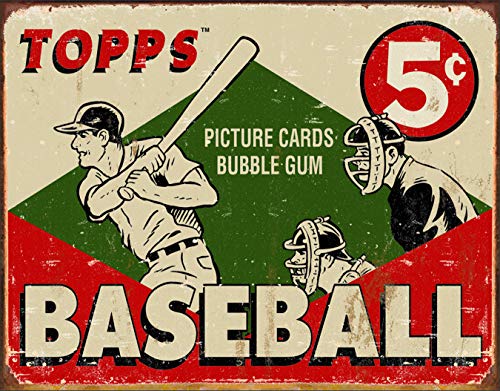 Poster Discount Topps - 1955 Baseball Box Tin Sign, 16x12