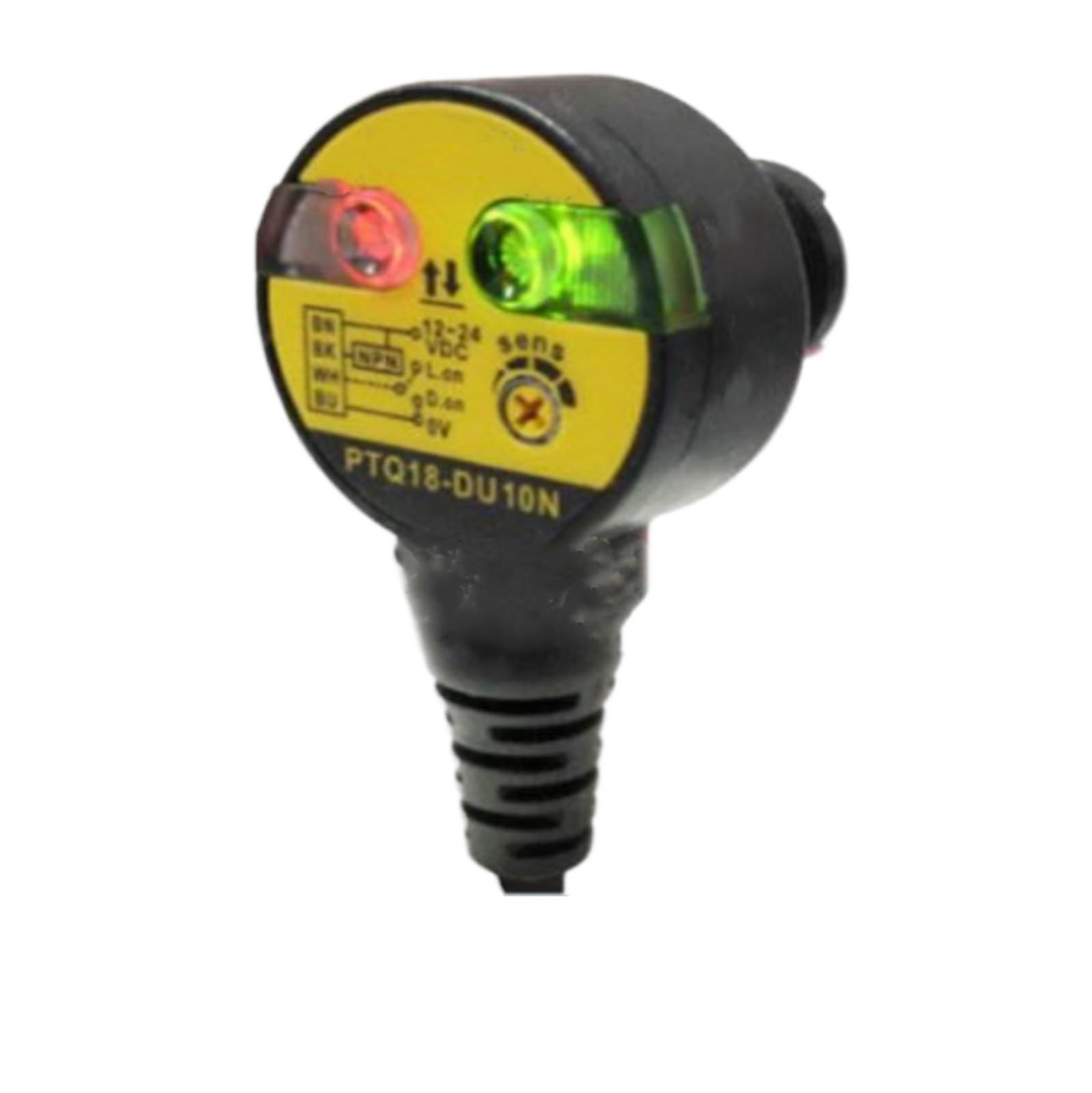 Capteur de commutation photoélectrique PTQ18-DU10N en boîtier cylindrique détection directe