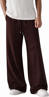 Rockwell Men’s Baggy Sweatpants | Cotton Terry Relaxed Fit Joggers for Men | Oversized Streetwear Track Pants | Casual Gym... Price In India