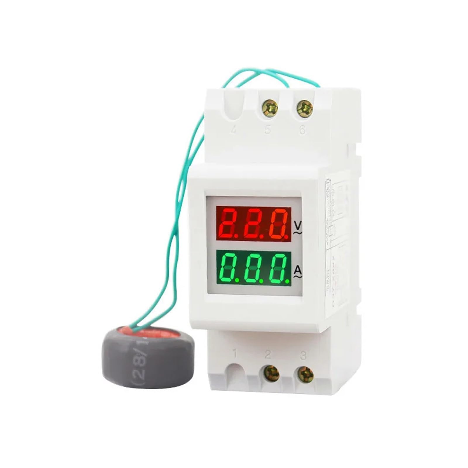 Wielofunkcyjny cyfrowy licznik LED na szynie DIN 2P, AC 80-300 V AC 200-450 V, amperomierz, woltomierz, licznik energii, D37-2042