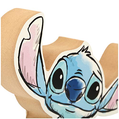 Image of Disney Lilo and Stitch Movie Shelf Sitter Decor | Stitch Chunky Wood Block Cutout for Play Room, Kids' Bedroom or Office