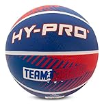 Hy-Pro Basketball - Size 7, Team Series, Red/Blue Basketball Ball with Durable Rubber Compound, High Bounce, Pimpled Grip for Enhanced Control - Recreational for Home and court Play