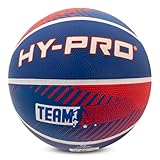 Hy-Pro Balón de baloncesto de tamaño y – Serie Team – Color verde y blanco – Balón de baloncesto con material de goma resistente, alto salto y agarre de puntos para un mejor control – Balón de baloncesto para jugar en casa y en la cancha