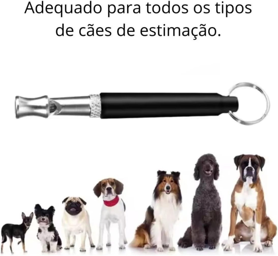 KAMUFLE Apito De Metal Ultrassônico Com Regulagem Adestramento Cães Treinamento Cachorro, ferramenta de ultrassom para parar de latir (Preto) KAMUFLE Apito De Metal Ultrassônico Com Regulagem Adestramento Cães Treinamento Cachorro, ferramenta de ultrassom para parar de latir (Preto)