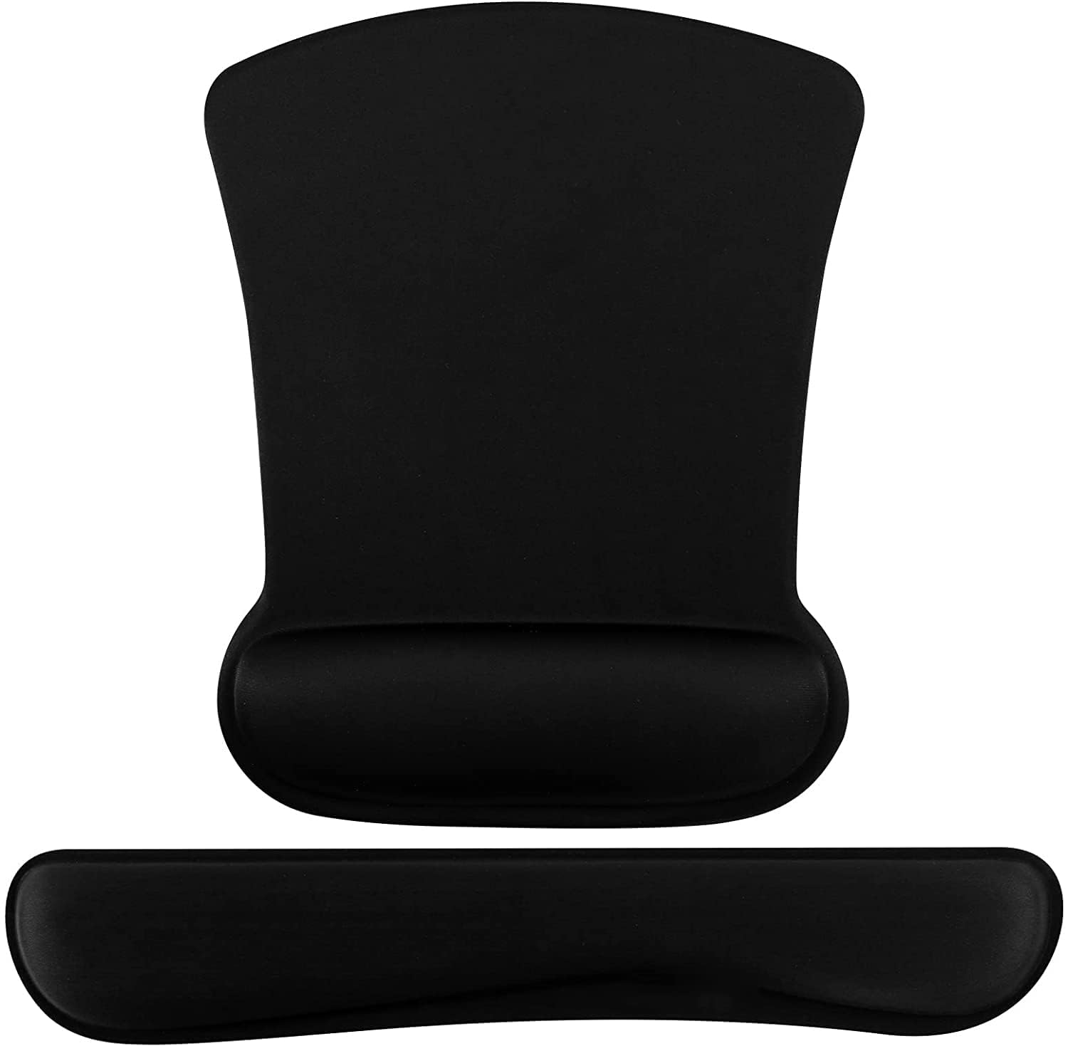Storite Mouse Pad Wrist Support, Memory Foam Keyboard Wrist Pad & Wrist Rest Set for Computer Keyboard for Easy Typing & Pain Relief for Office & Home (Black Set)