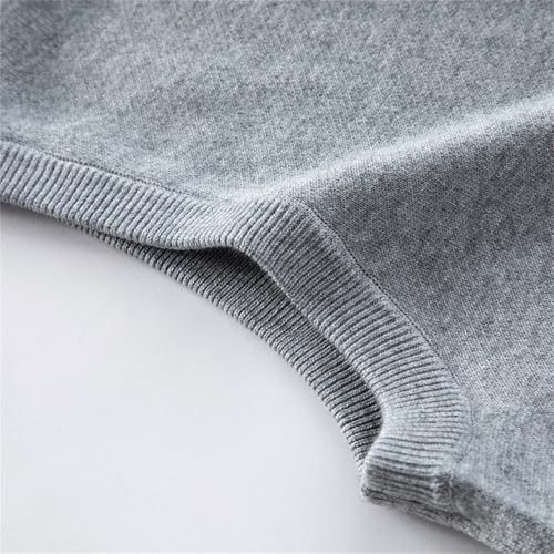 Men's V Neck Sleeveless Sweater Vests Casual Ribbed Knitted Vests Slim Fit Classic Solid Color Vest Tops4