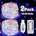 Produktbild 10M LED Lichterkette, Brisun® 2 Stück Neue Aktualisierte 90er Groß LED USB Lichterkette mit 8 Modi Wasserdicht IPX65 Lichterkette für Zimmer, Innen,Außen,Weihnachten,Party,Hochzeit,Mehrfarbig