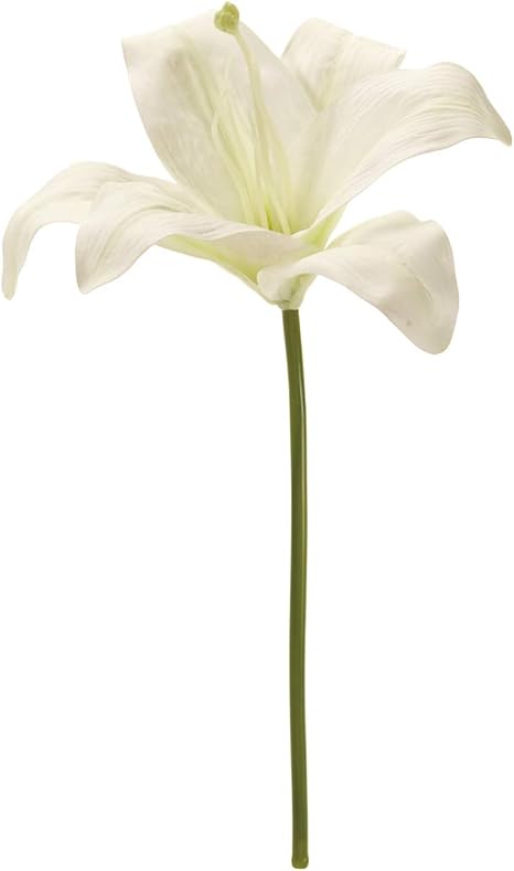 Amazon 東京堂 造花 ホワイト 花径 約16 全長 約30cm Magiqブランド マリアカサブランカピック Fm 造花 オンライン通販