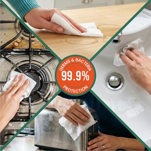 Image of Kitchen Cleaning Wipes | 640 Wipes (80 Pulls X 8 Packs) | Multipurpose Surface Cleaning Wipes for Kitchen | Removes Grease & Dirt | Ideal for Countertops, Stove, Appliances & Dining Tables