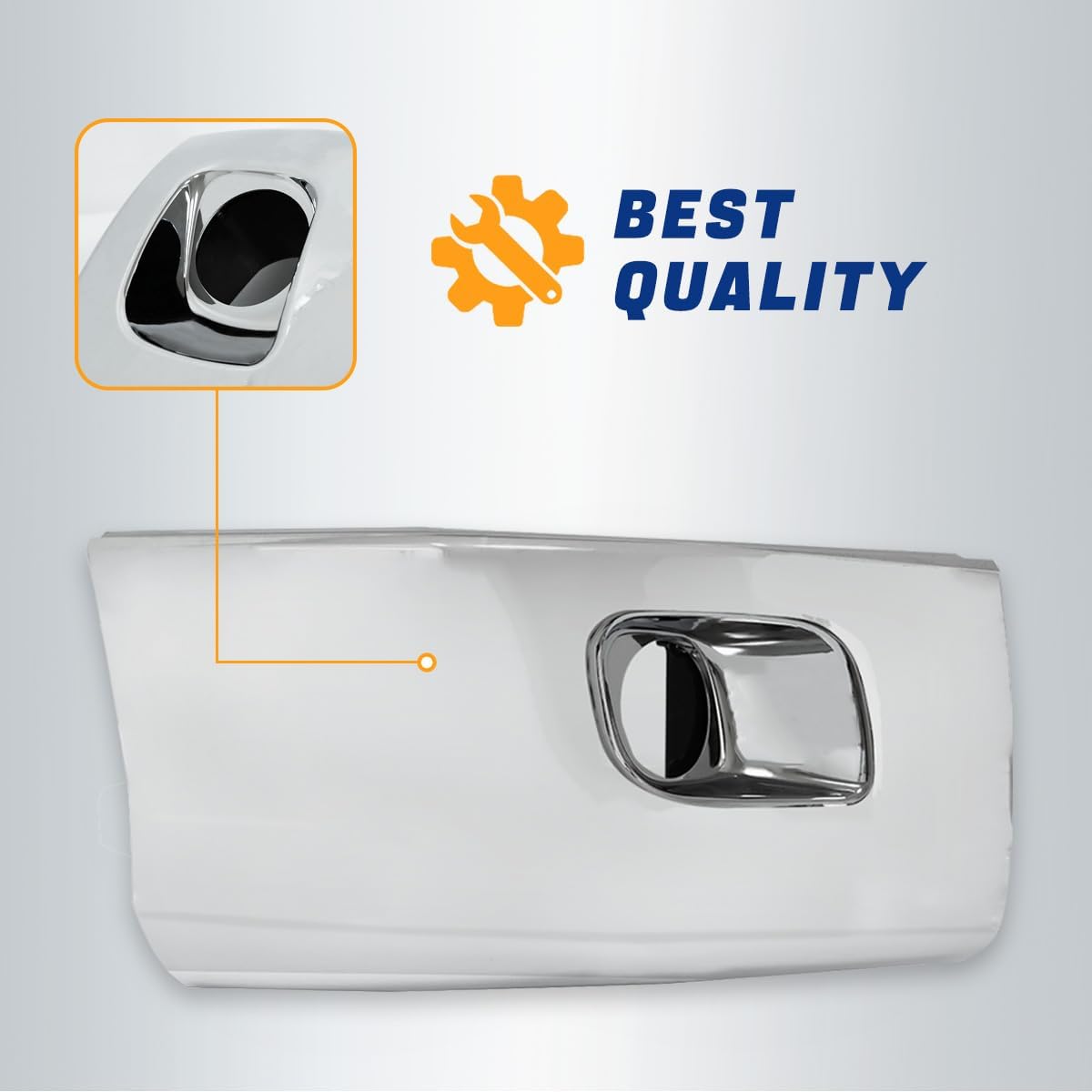 Bumper Corner with Fog Light Hole fit for 2013-2022 Peterbilt 579 Semi Truck Left Side Chrome