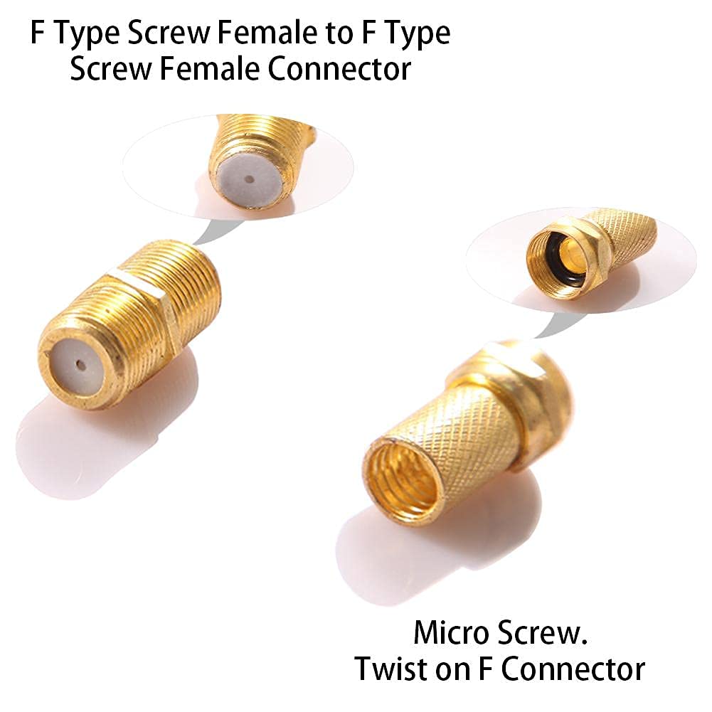 Kit 21 Adattatori Antenna TV - Connettori F Maschio/Femmina, Per Cavi Coassiali Satellitari - Foto 6