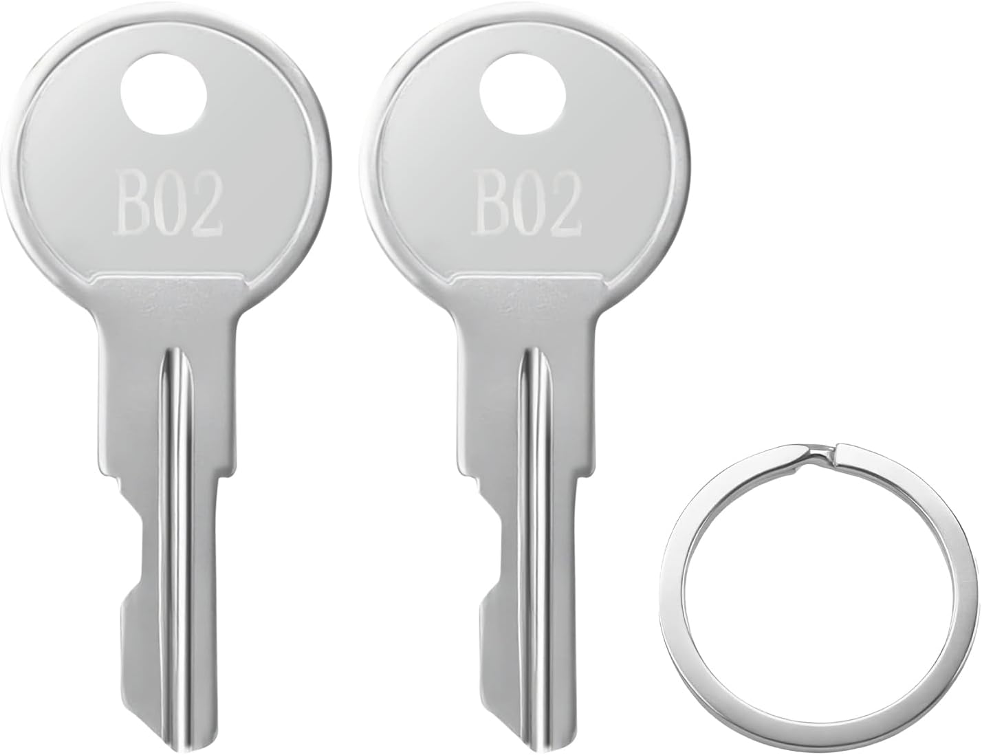 B02 Replacement Keys for Husky Tool Box, 2 Pack, Pre-Cut Code B02, Fits Hudson Dewalt Home Depot Toolboxes