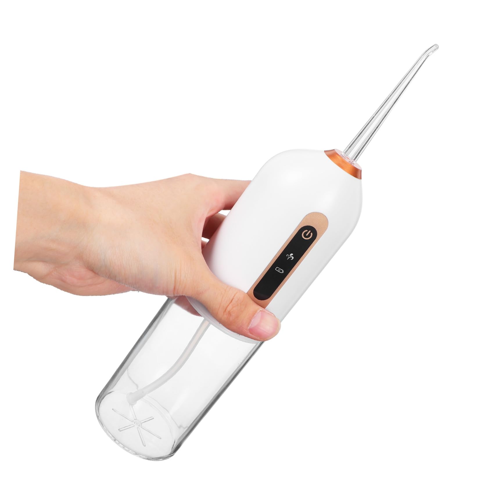 Idropulsore Elettrico Mini per Pulizia Dentale Irrigatore Orale Portatile Ricaricabile Tramite USB Serbatoio per Igiene Orale Quotidiana e Viaggi
