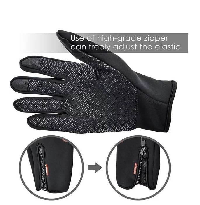 Image of Handcuffs Unisex Gloves Synthetic Biking Cycling Water Resistant Outdoor Athletic Touch Screen Friendly Mittens Gloves