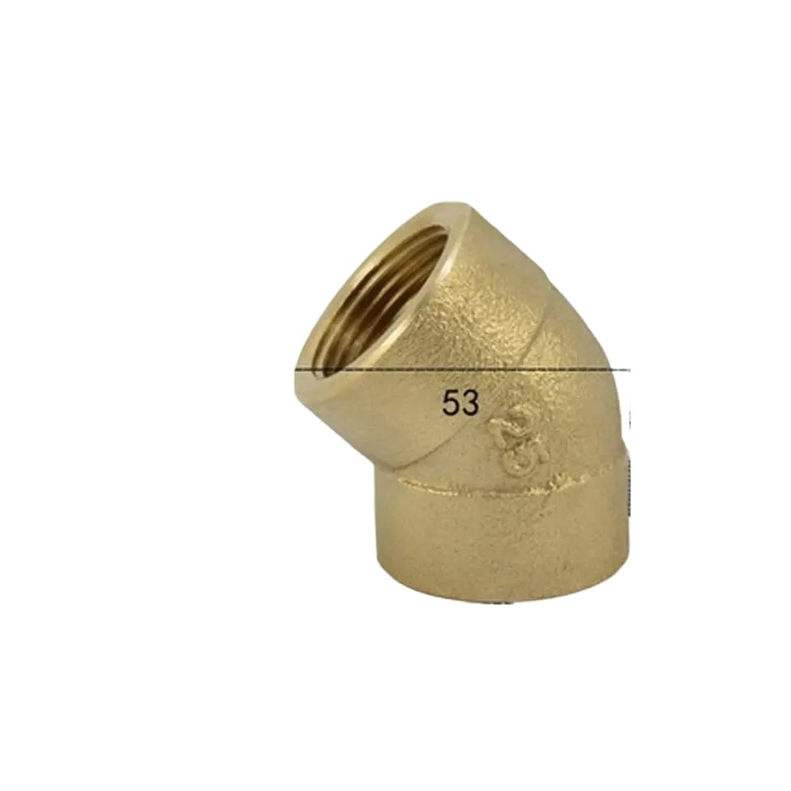 Vnpottiq Women's One Color 1" Bspp Euqal Brass 45 Degree Elbow Pipe Fitting Coupler Connector Water Gas Oil