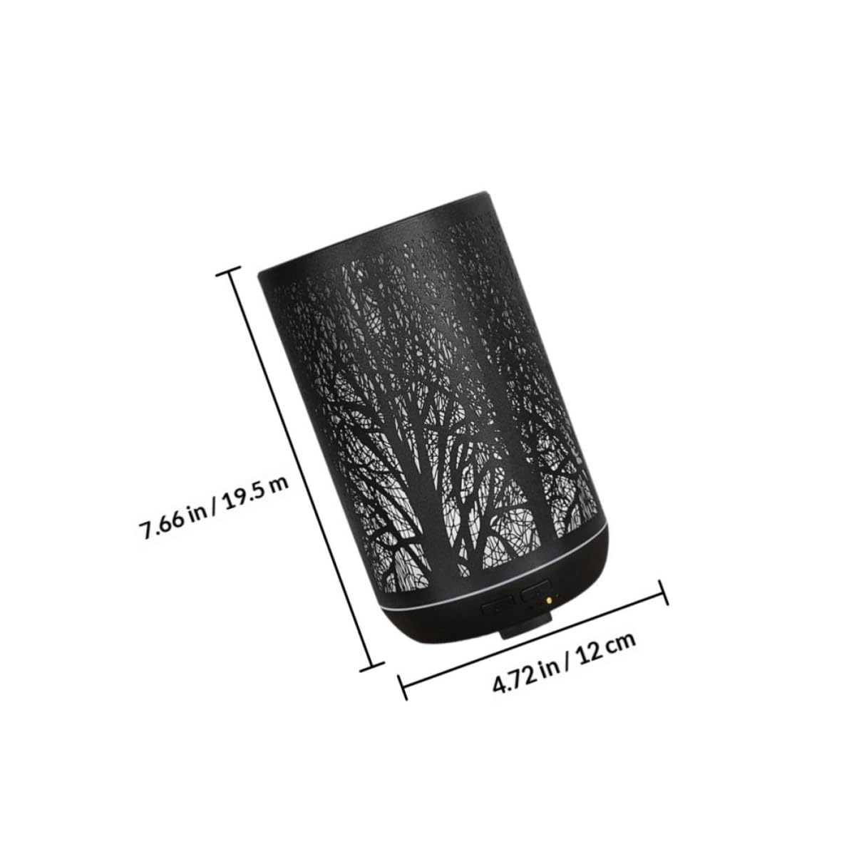 Diffusore Aromaterapia 300ml Nero in Abs e Pp per Casa | Design in Ferro, Funzionamento Silenzioso, Protezione Contro Mancanza D'acqua e Spegnimento