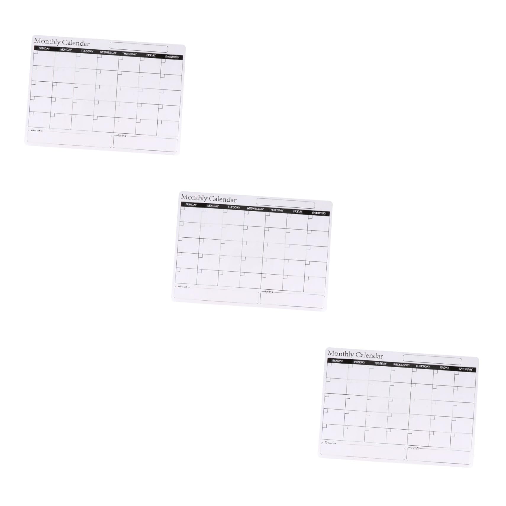 NUOBESTY 3stücke Magnetischer Monatskalender Für Kühlschrank Abwischbares Planungstool Mit To-do-liste Für Familienorganisation Und Erinnerungen