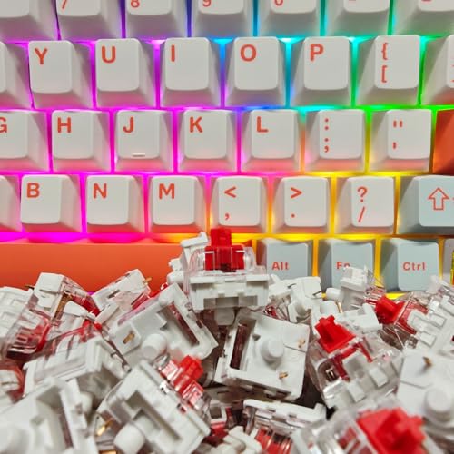 Image of Mechanical Gaming Keyboard Red Switches,3 Pin 50gf RGB SMT Linear Switch,Dustproof and Waterproof Switch (Red,72PCS)