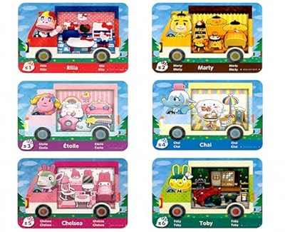 PEMY - Tarjetas NFC compatibles con Animal Crossing New Horizons - Lote de 6 aldeanos Sanrio Rares - Compatible con Nintendo Switch/Lite/2/New 3DS/Wii U - con caja de almacenamiento | Ya disponible en tu tienda friki favorita! En mundofriki.es!