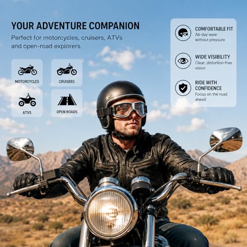 CHMYTEE OTG Vintage Motorcycle Goggles
