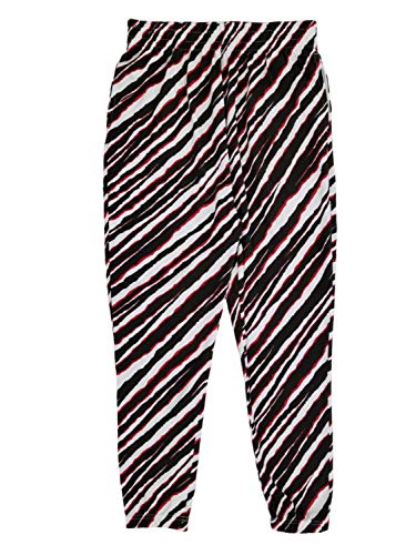 City Streets Mens Black White & Red Zebra Stripe Sleep Pants Lounge Pants Pajama Bottoms