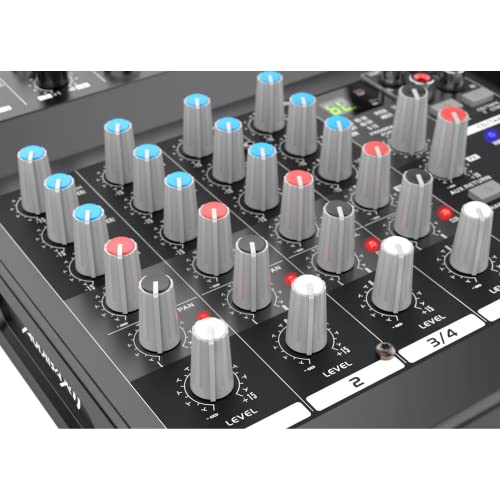 Mesa de mezclas de 6 canales Audibax 802 FX para conectar micrófonos e instrumentos 5