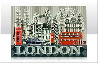 ELGATE - LONDON METALLIC FRIDGE MAGNETS - SOUVENIR, MONTAGE - FAMOUS SCENES - 9327