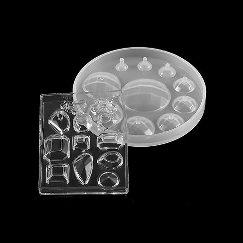 Miniatura 5 de 1 pieza de molde de resina de fundición de silicona, aretes colgantes cuadrados redondos, resina epoxi, suministros de accesorios de búsqueda