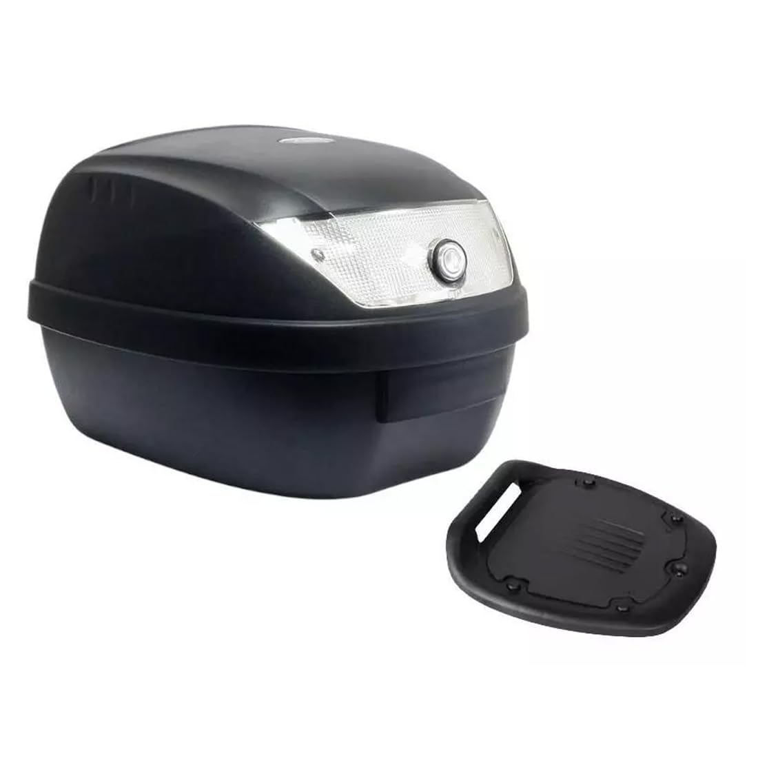 Generico BAULETTO 28 LITRI NERO OPACO S-L I N E + PIASTRA UNIVERSALE KS28N SCOOTER MOTO