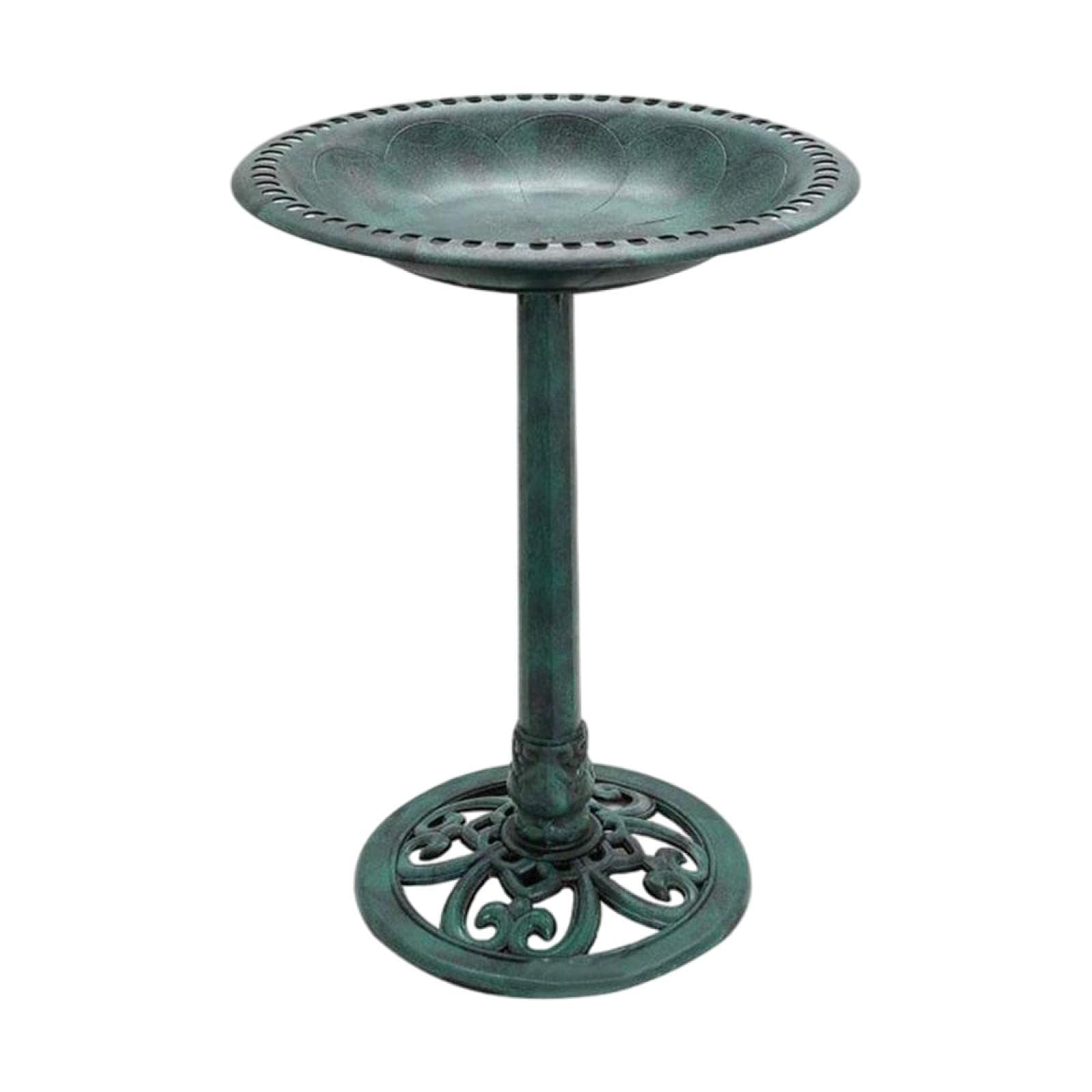 Rustikale, Stehende Vogeltränke Im Outdoor Design – Wetterfest Und Leicht – für Garten, Rasen, Terrasse Und Balkon, Grün