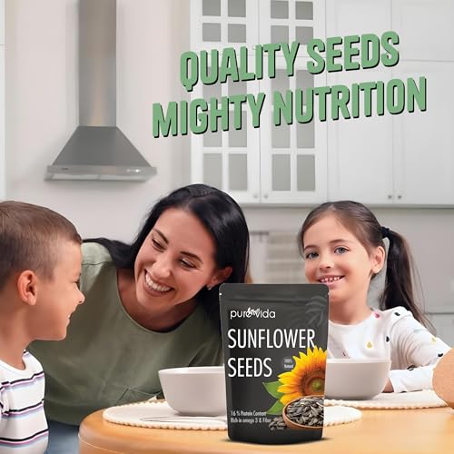 Image of Purevida Sunflower Seeds 200gm | Nutrient-Rich Superfood for Heart & Skin Health | High in Vitamins, Minerals & Healthy Fats | Natural, Gluten-Free | Perfect for Snacking, Salads, Baking & Smoothies